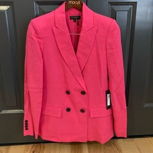 NTW- Donna Karen New York bright pink blazer, size 6.